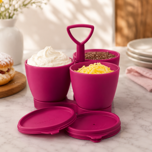 Tupperware Condimate Server Set – Purple Condiment & Snack Serving Set