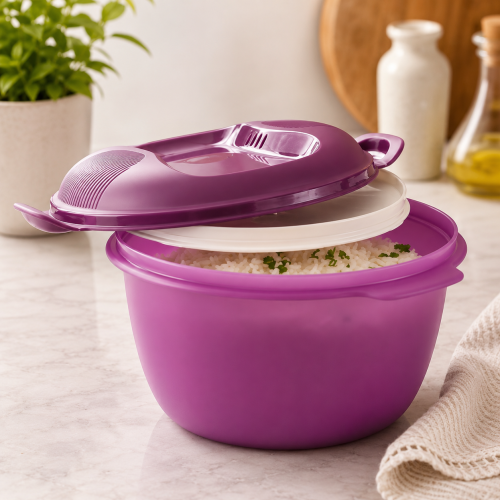 Tupperware Microwave Rice Maker Large 3L – Purple Microwave Rice Cooker