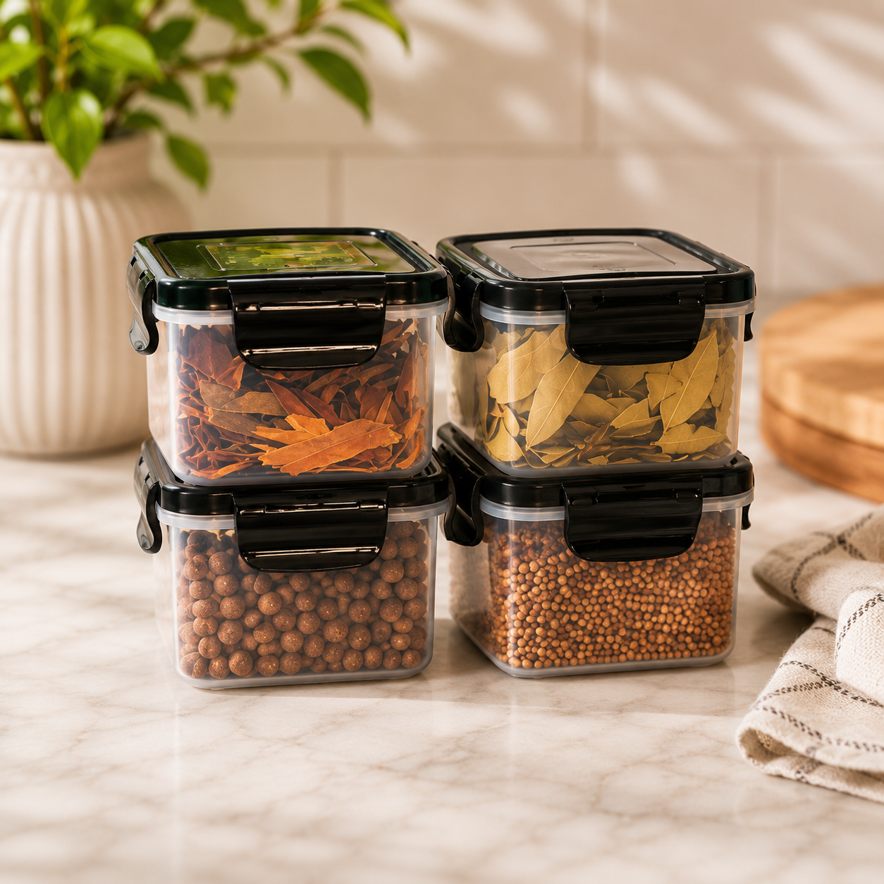 Addis 4 Side Locked Pantry Range – Airtight Dry Food Storage Containers for Organised Kitchen & Pantry Storage - Image 4