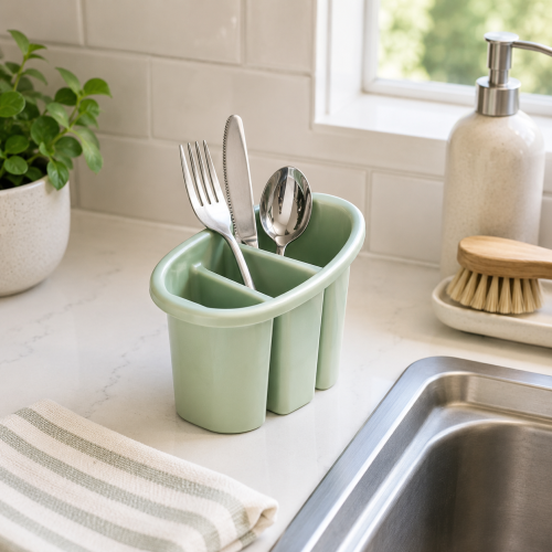 Addis Cutlery Holder – Kitchen Utensil & Cutlery Organiser for Spoons, Forks, Knives and Cooking Tools