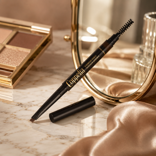 Coppelia Colour Retractable Brow Liner 15cm – Medium Brown Eyebrow Pencil with Built-In Spoolie