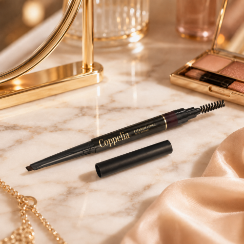 Coppelia Colour Retractable Brow Liner 15cm – Deep Brown Eyebrow Pencil with Built-In Spoolie