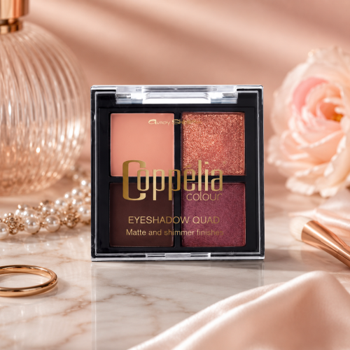Coppelia Colour Eyeshadow Quad 3.5g – Midnight Charm Matte & Shimmer Palette